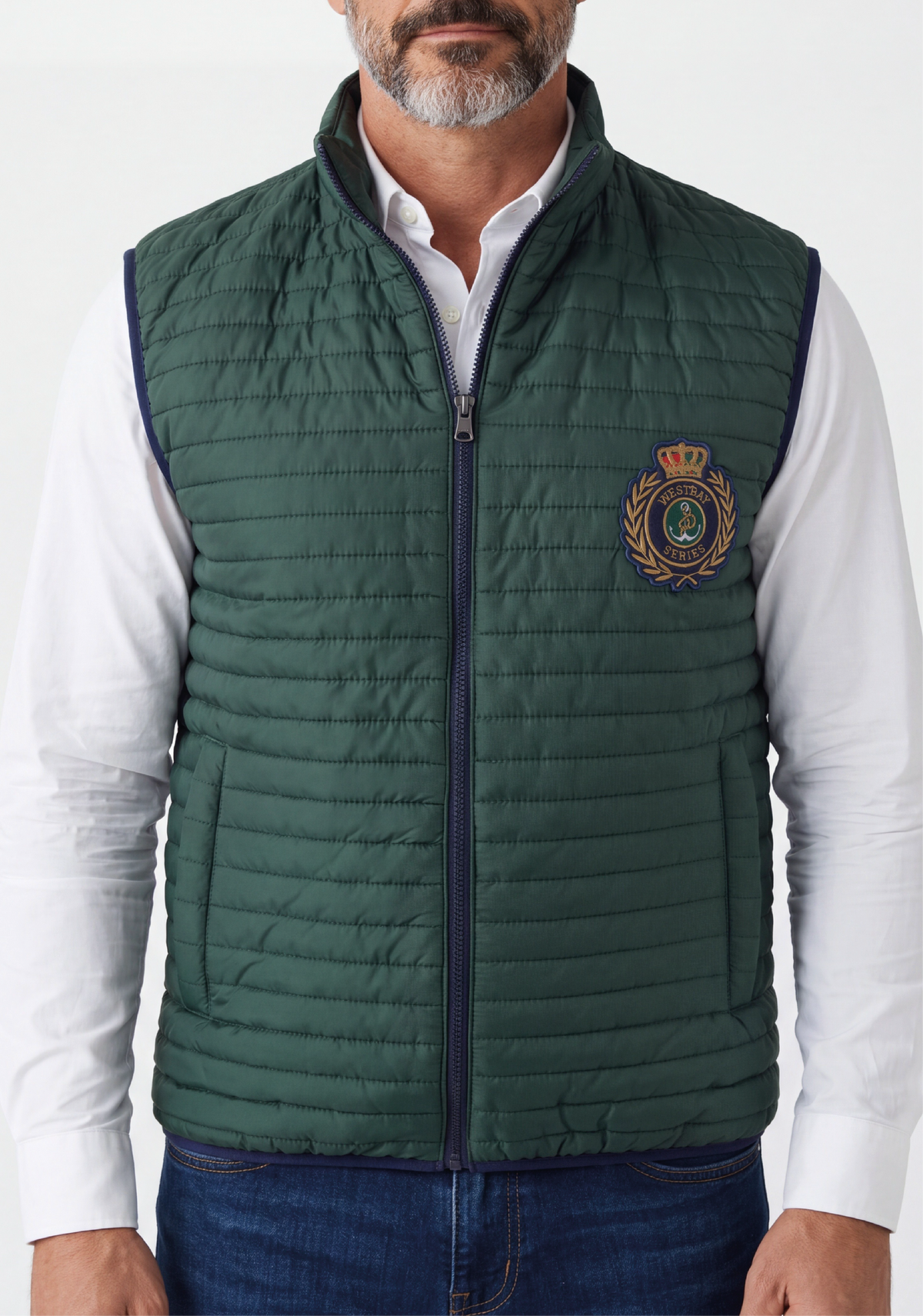 'Crest Quilted Vest'