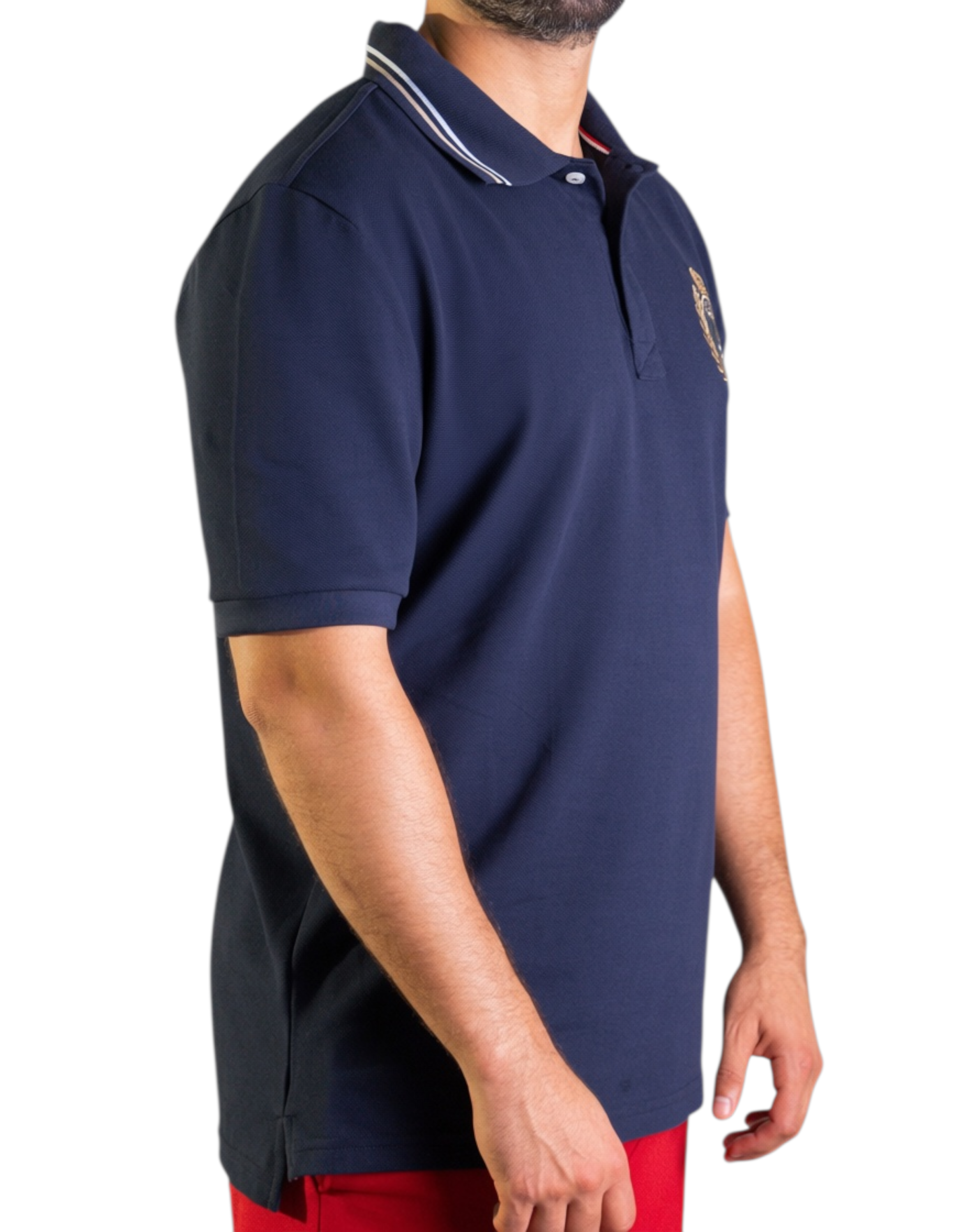 'Crest Polo Shirt' - Bleu Nuit