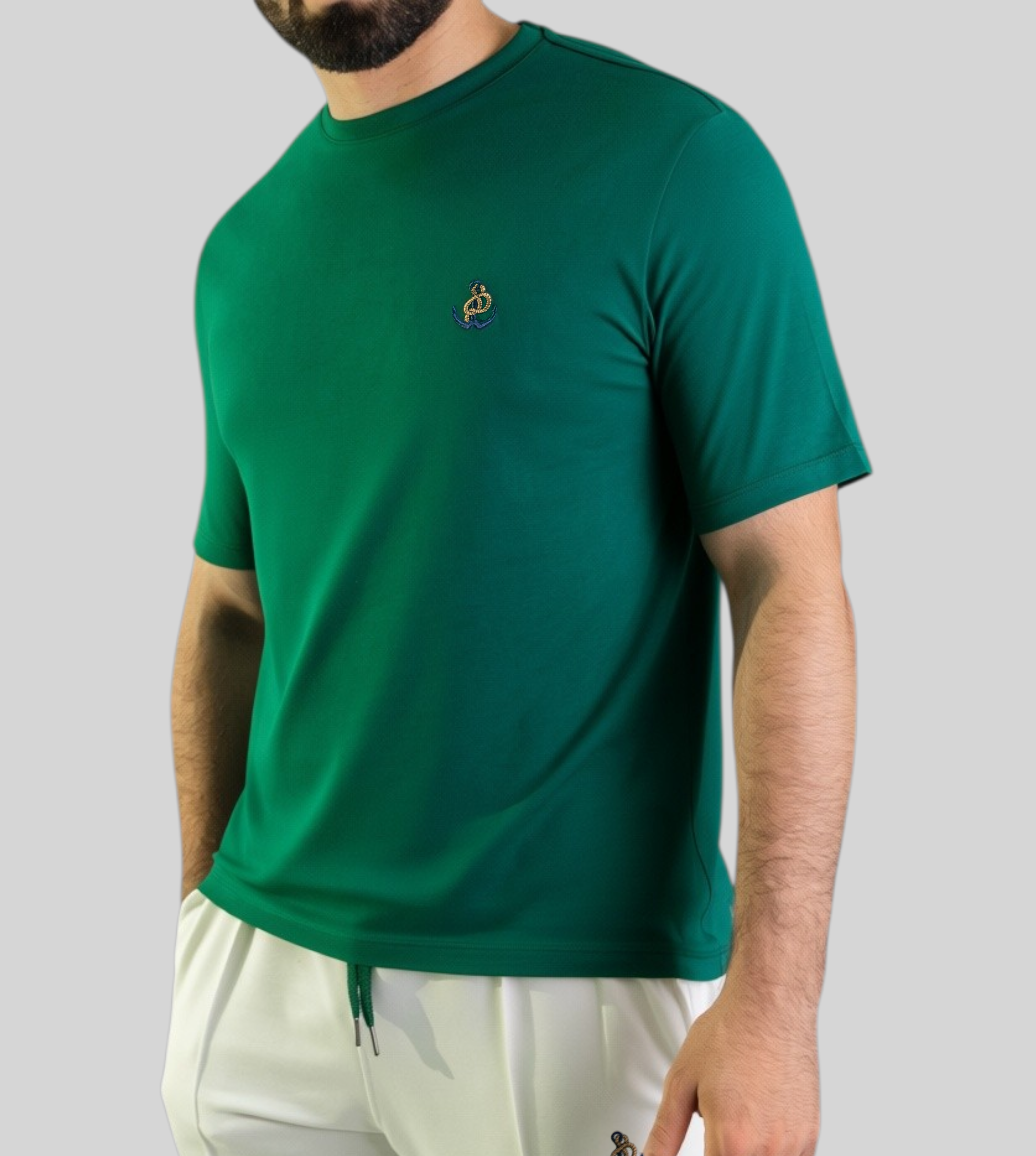 'Anchor T-Shirt' - Vert Bouteille