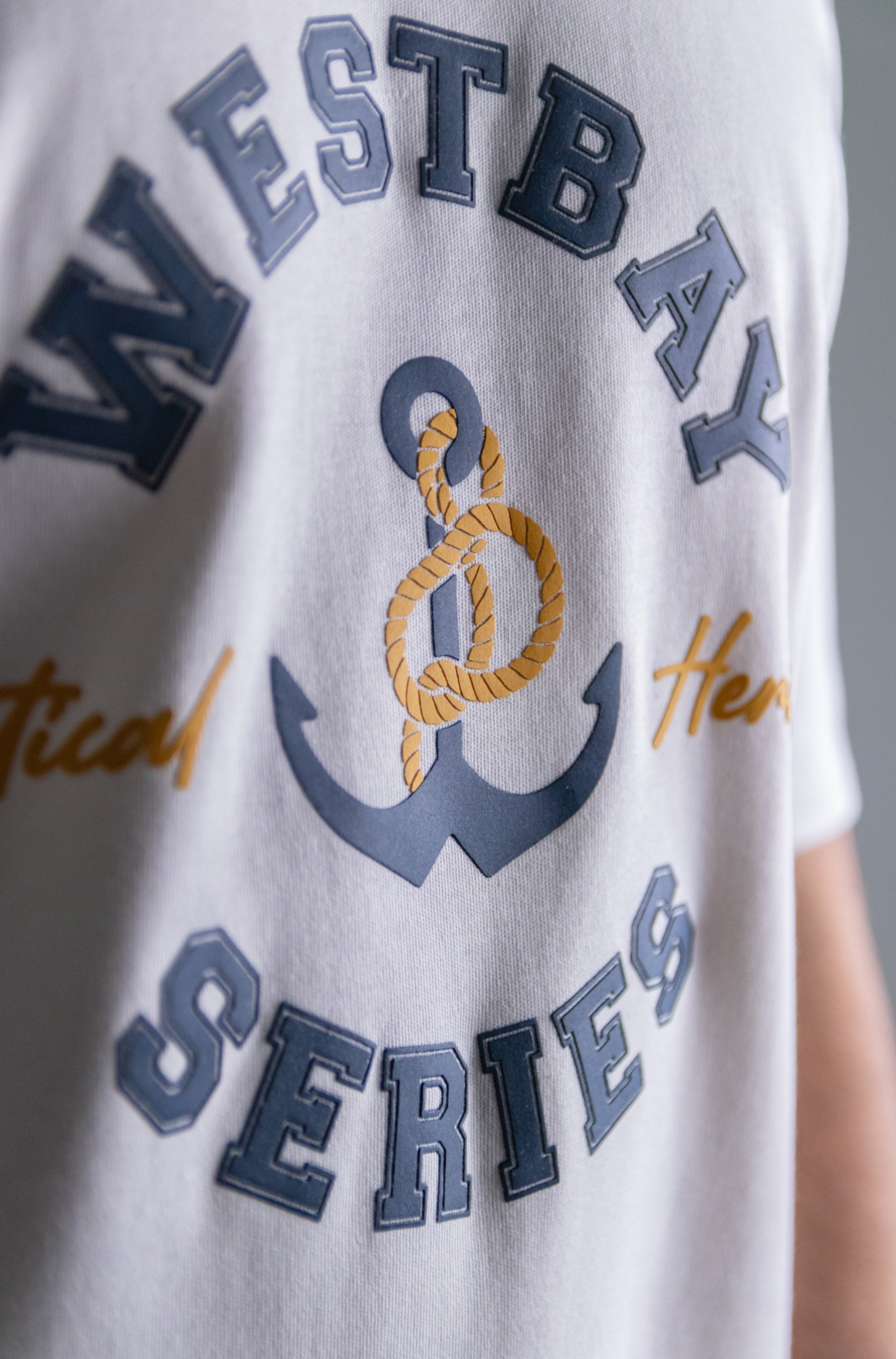 'Nautical Tee' - Blanc Cassé