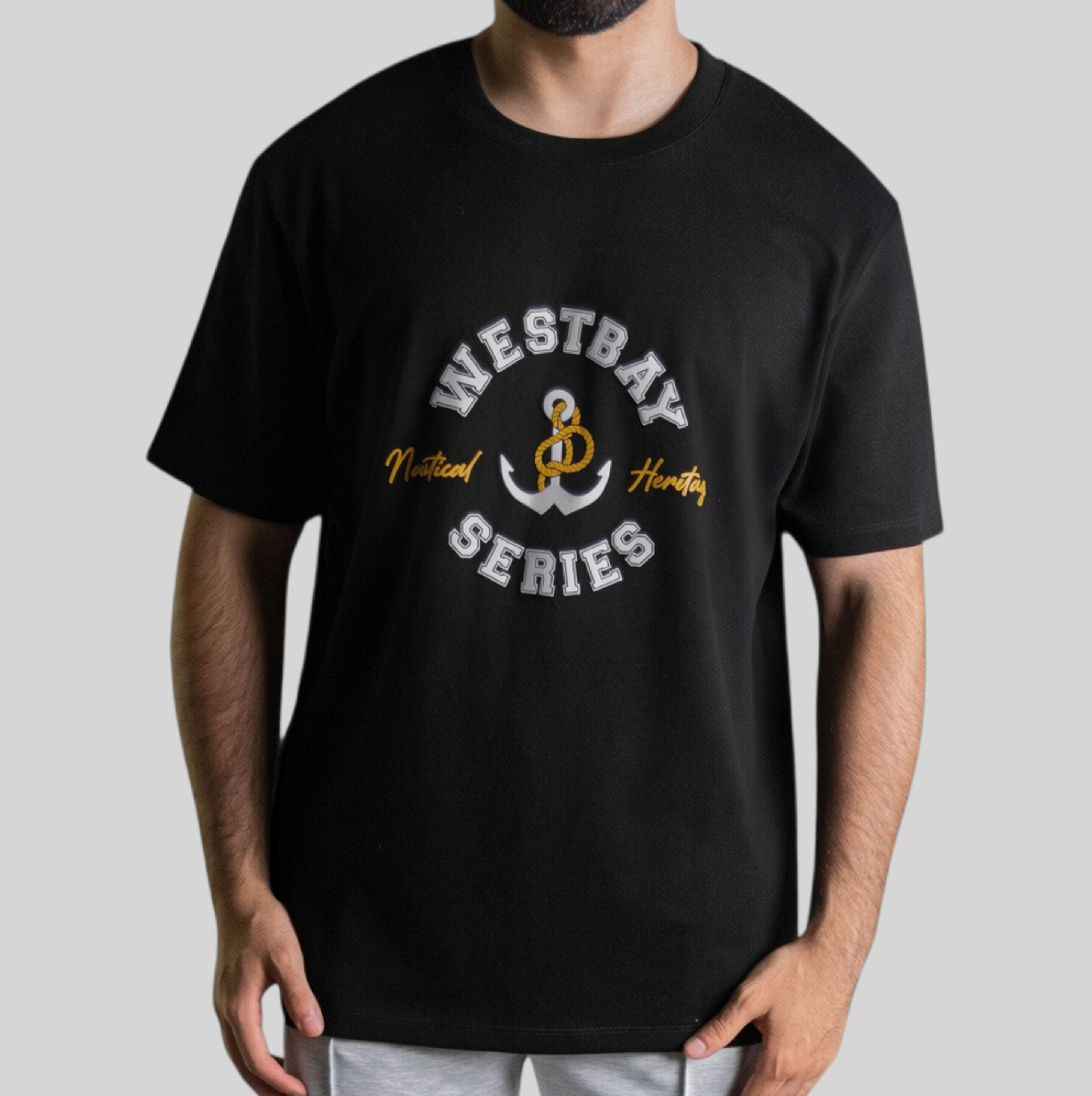 'Nautical Tee' - Noir