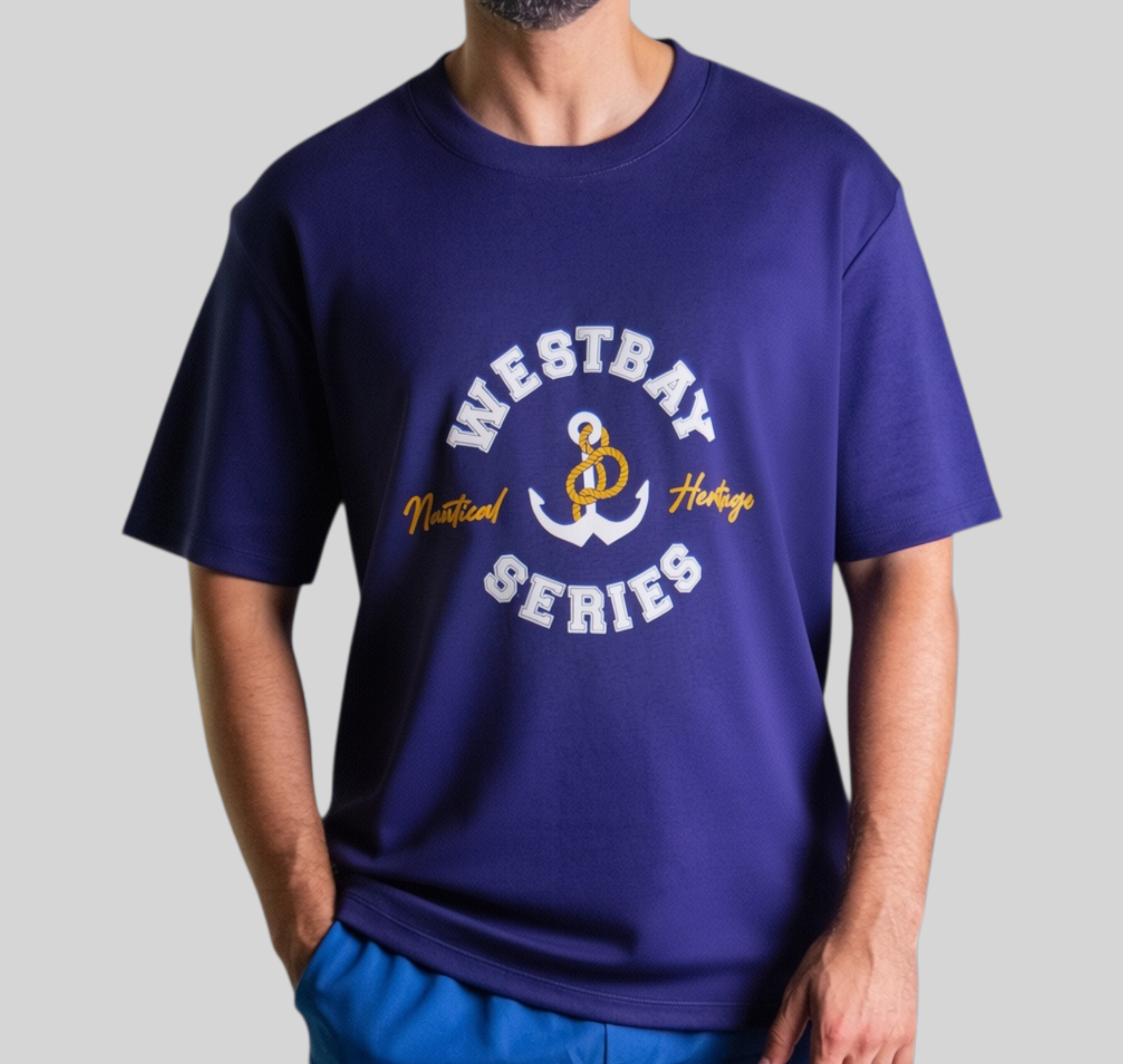 'Nautical Tee' - Bleu Marine