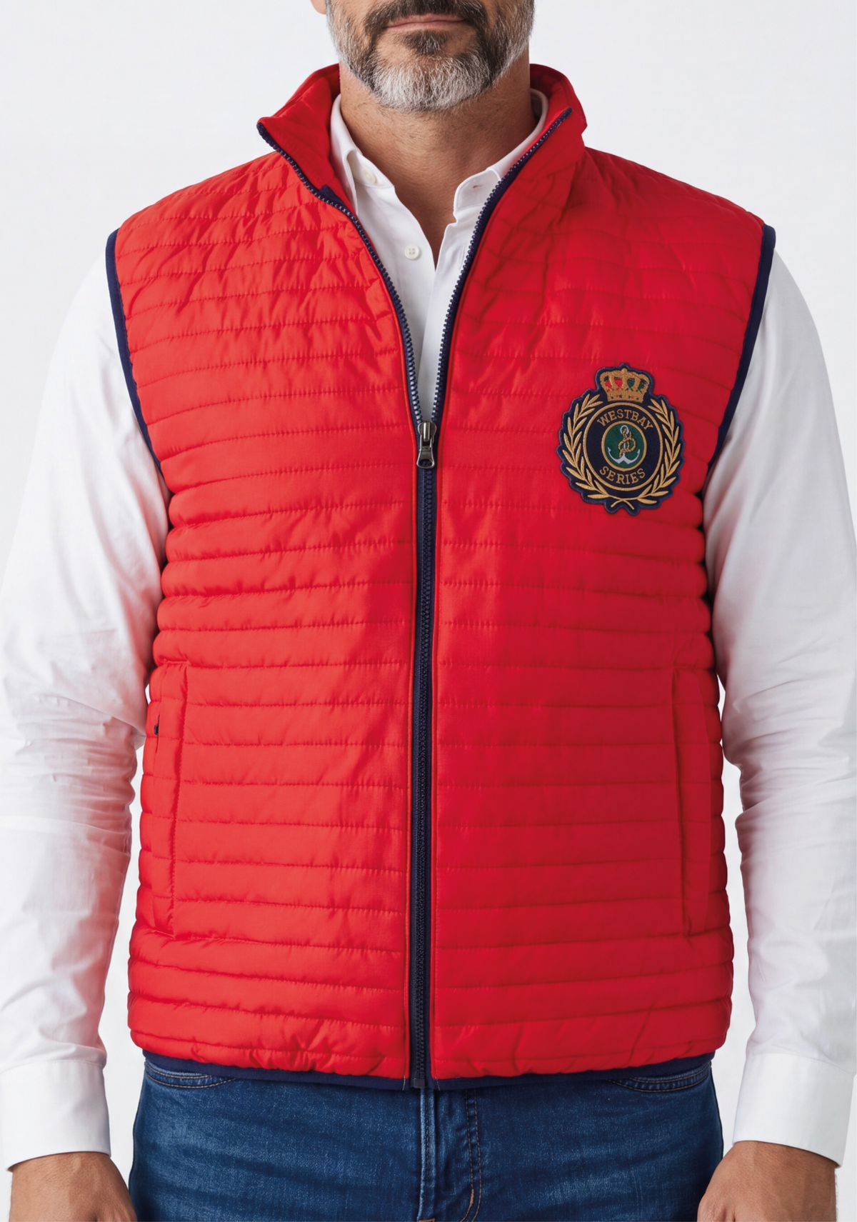 'Crest Quilted Vest'