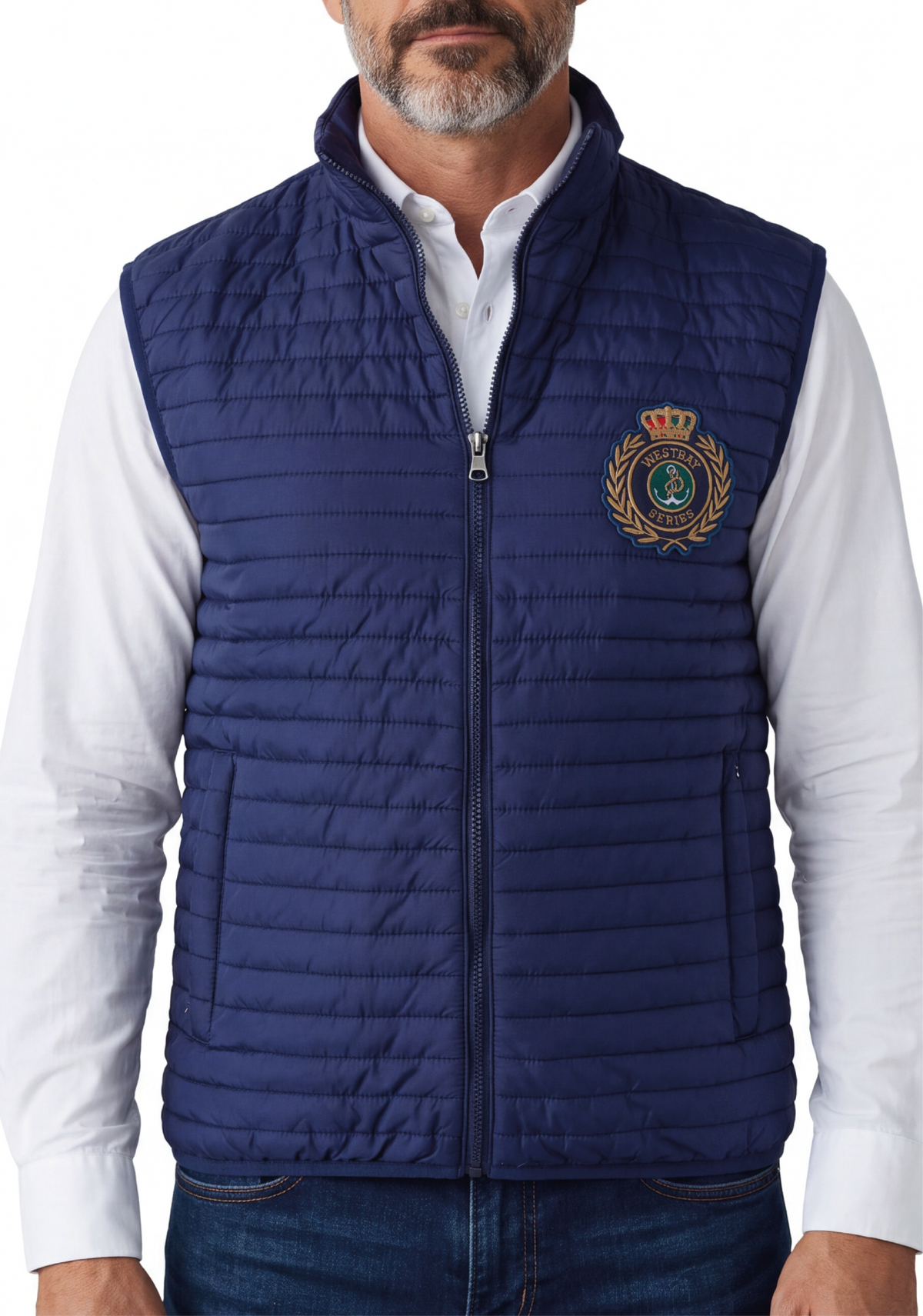 'Crest Quilted Vest'