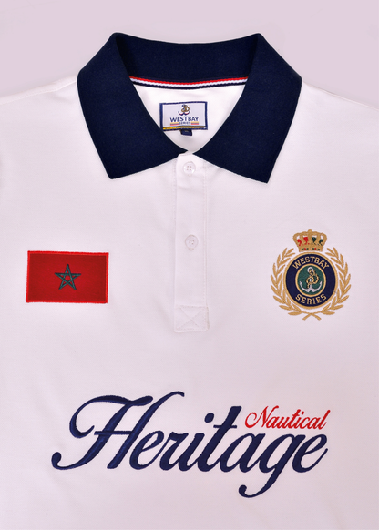 'Nautical Polo Shirt' - Blanc Cassé