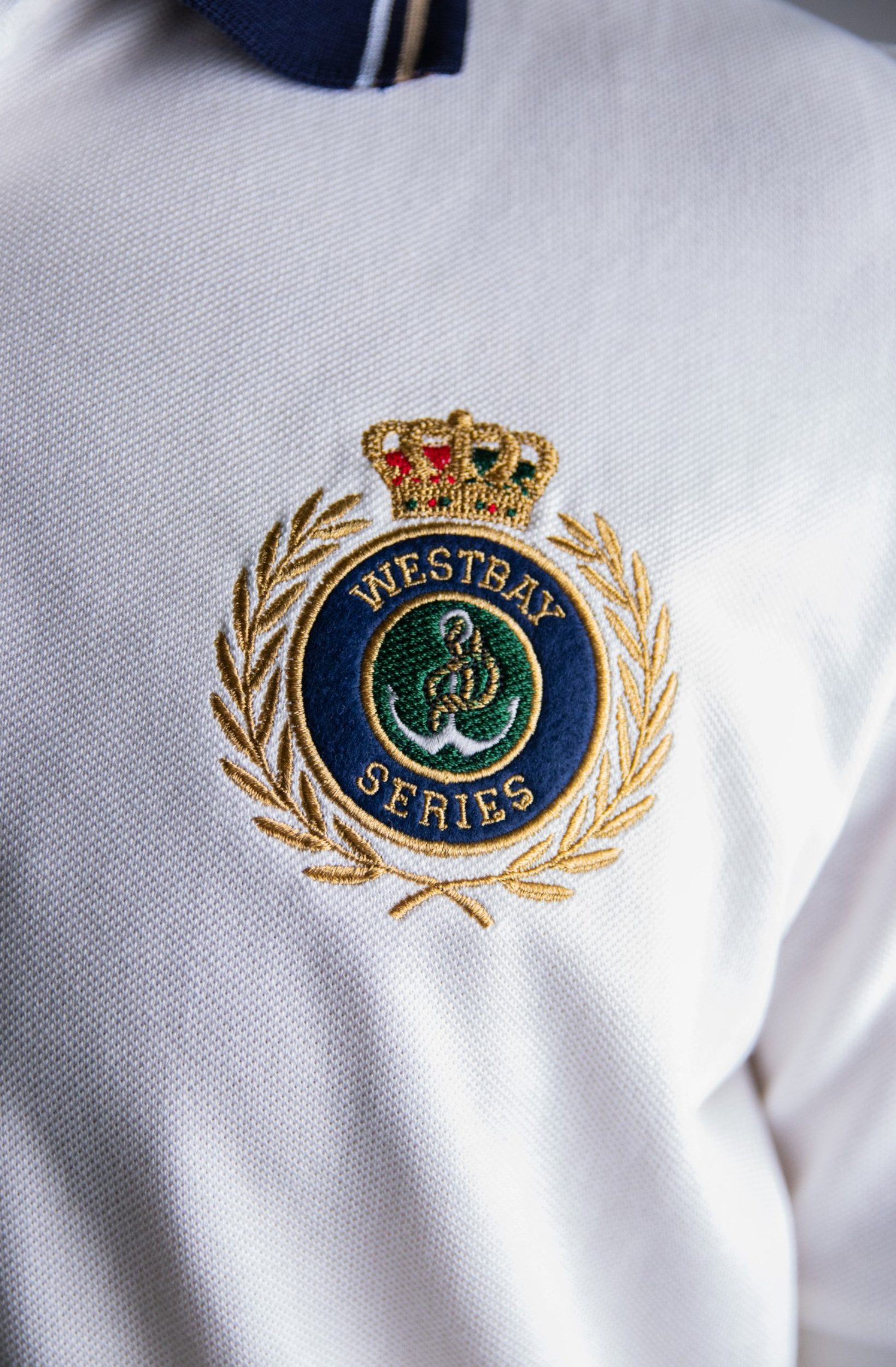 'Crest Polo Shirt' - Blanc Cassé