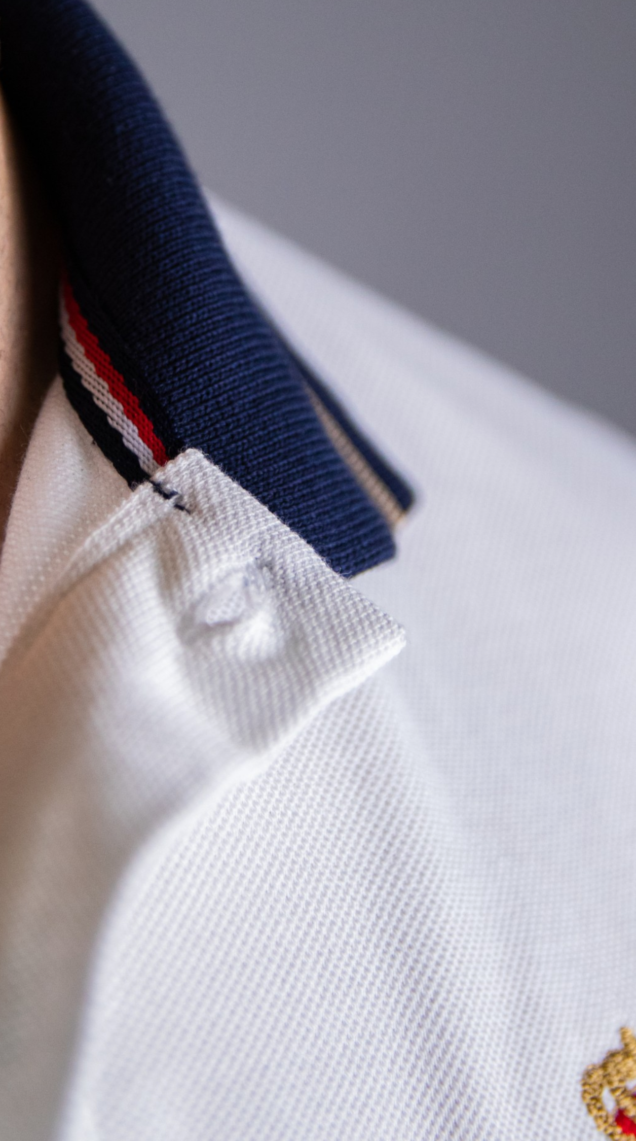 'Crest Polo Shirt' - Blanc Cassé