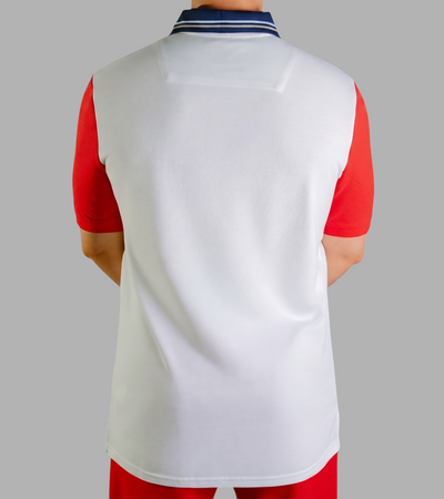 'Anchor Polo Shirt' - Blanc Cassé / Rouge