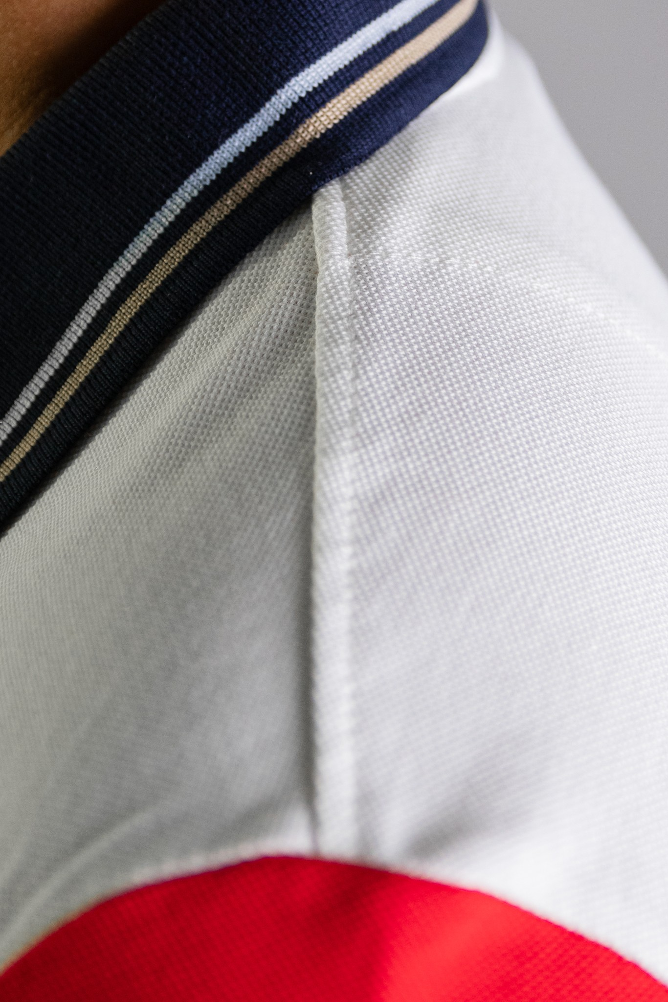 'Anchor Polo Shirt' - Blanc Cassé / Rouge