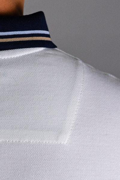 'Anchor Polo Shirt' - Blanc Cassé / Rouge