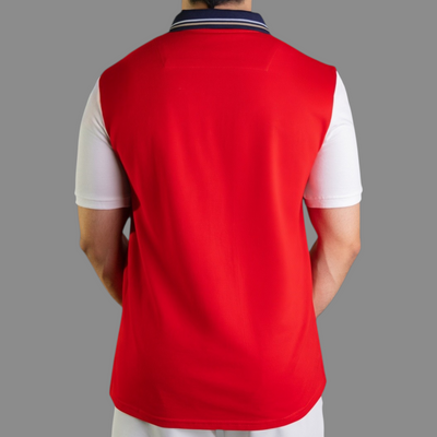 'Anchor Polo Shirt' - Rouge / Blanc Cassé