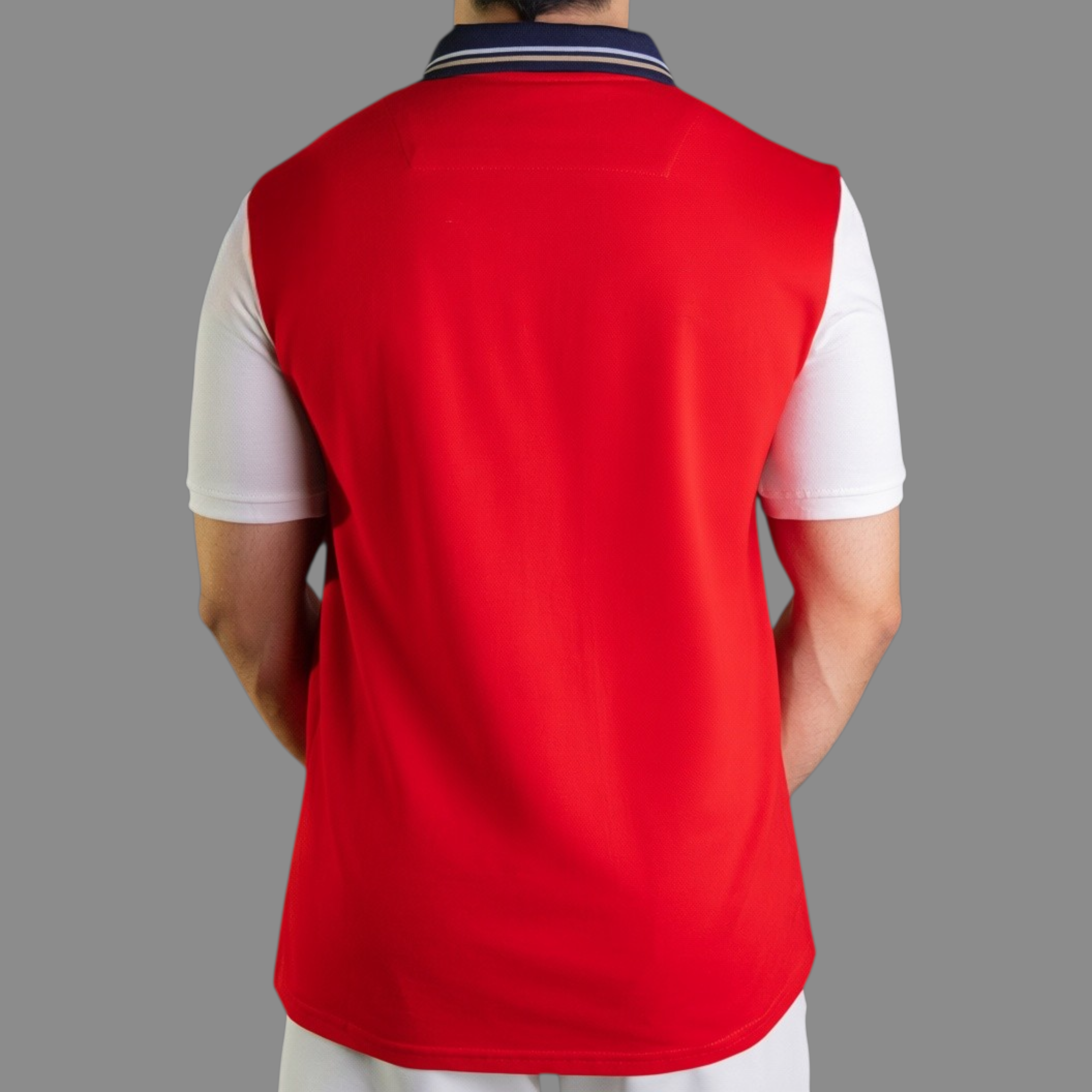 'Anchor Polo Shirt' - Rouge / Blanc Cassé