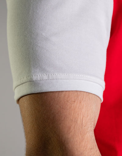 'Anchor Polo Shirt' - Rouge / Blanc Cassé