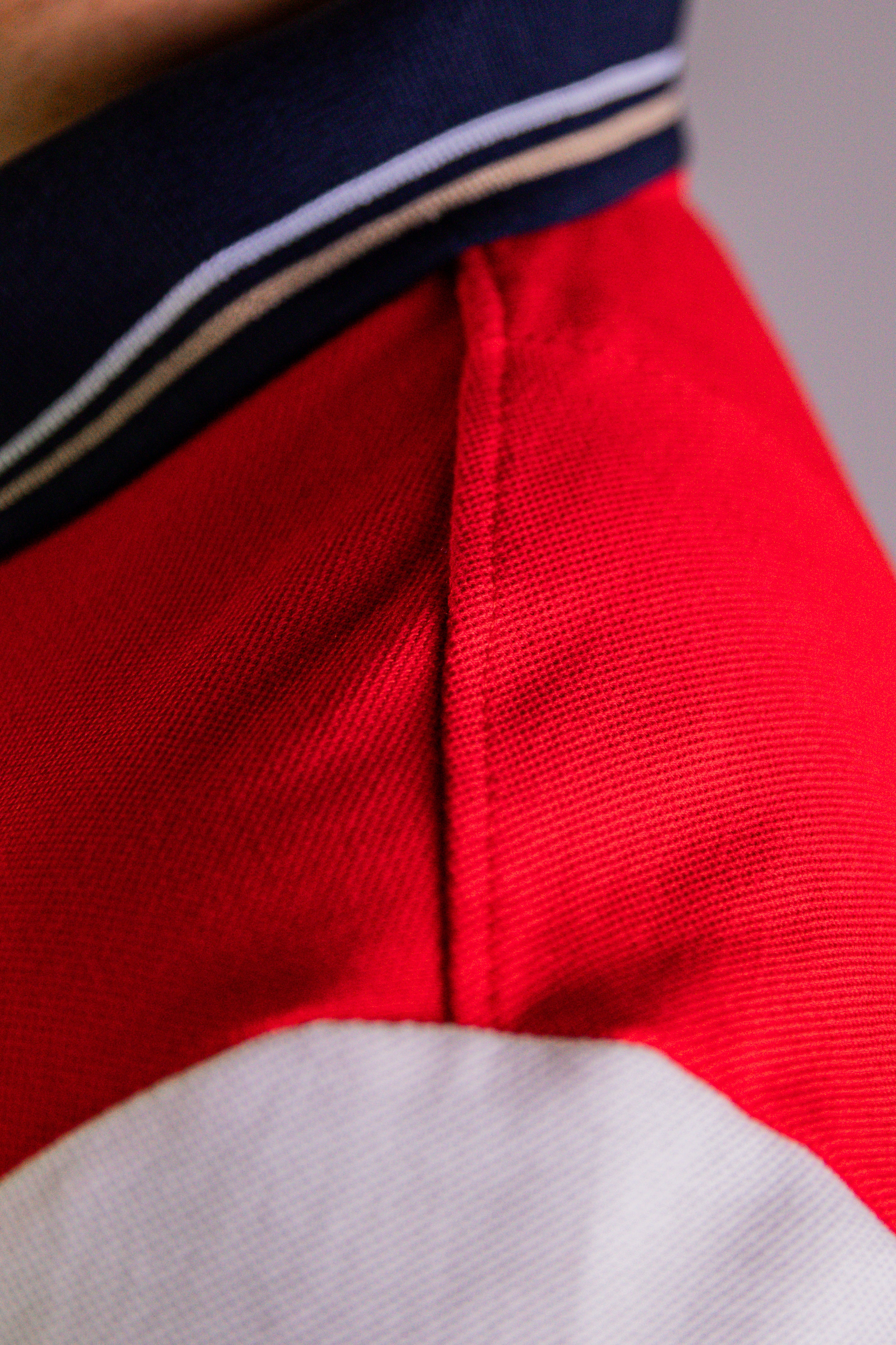'Anchor Polo Shirt' - Rouge / Blanc Cassé