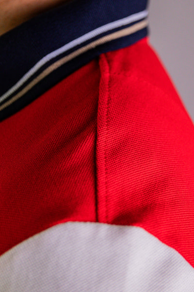 'Anchor Polo Shirt' - Rouge / Blanc Cassé