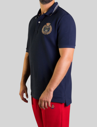 'Crest Polo Shirt' - Bleu Nuit