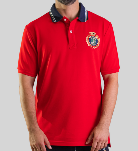'Crest Polo Shirt' - Rouge