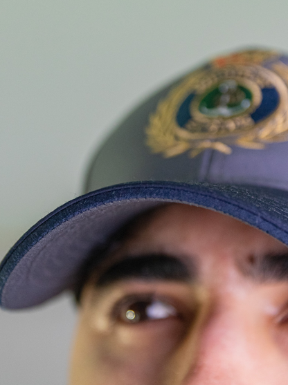 'Yacht Cap' - Gris Anthracite / Bleu Nuit