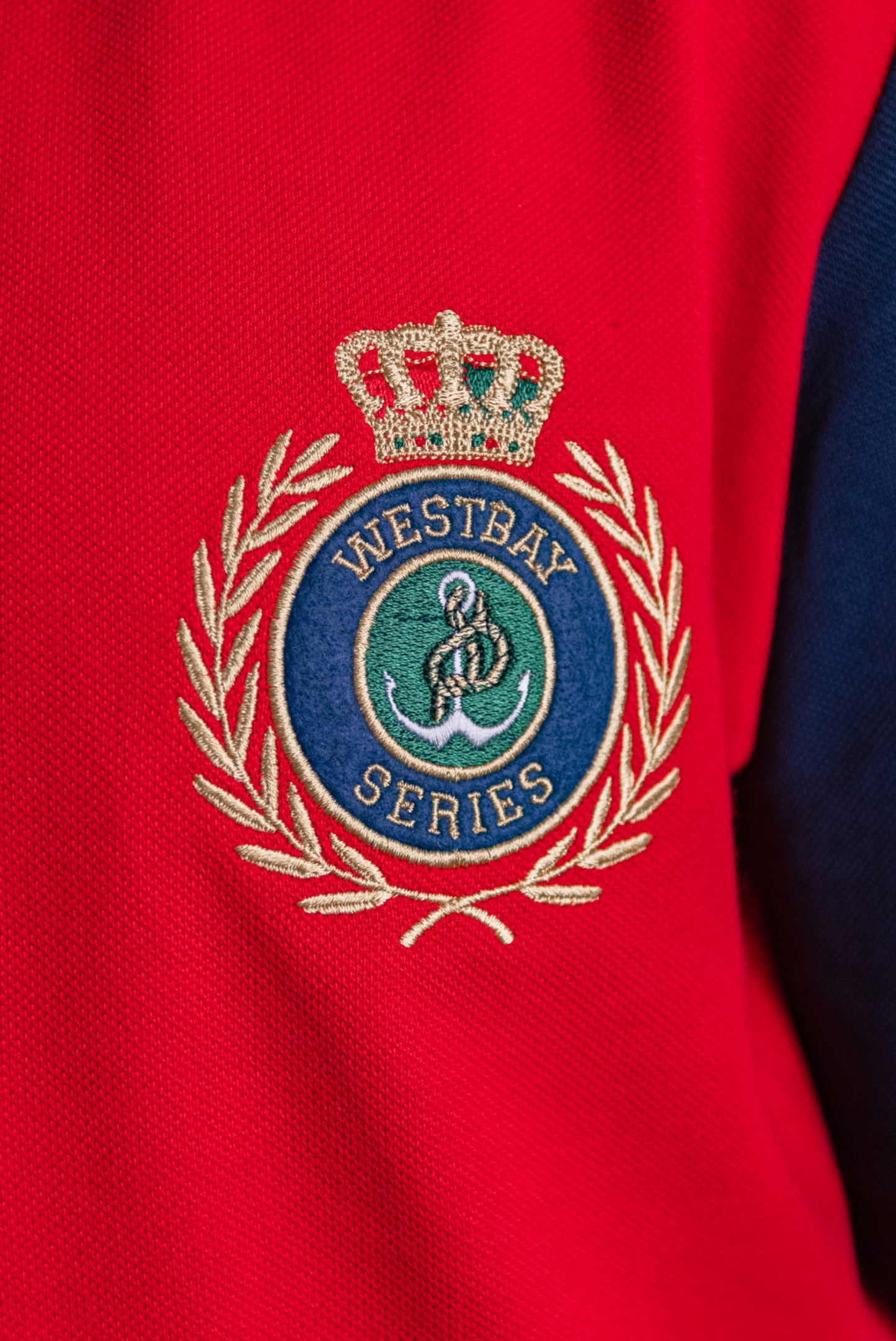 'Yacht Polo Shirt' - Rouge / Bleu Nuit