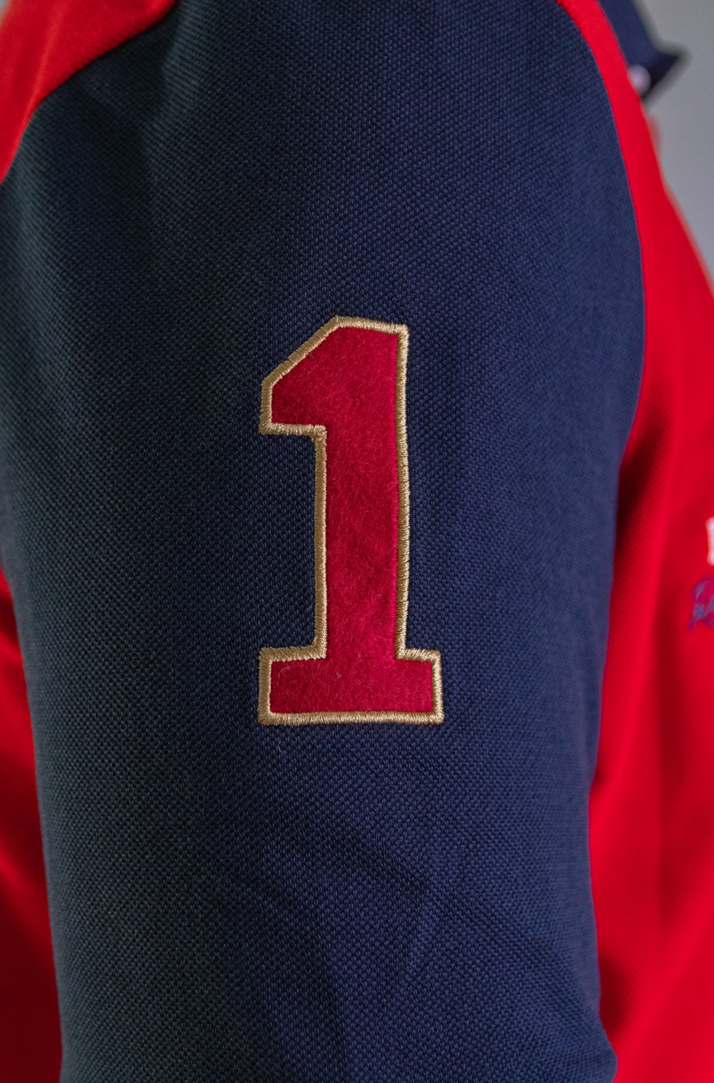 'Yacht Polo Shirt' - Rouge / Bleu Nuit