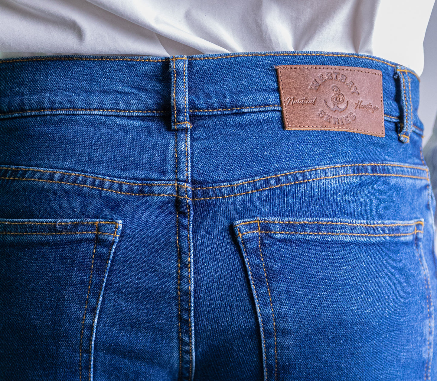 'Nautical Denim Pant' - Bleu Stone