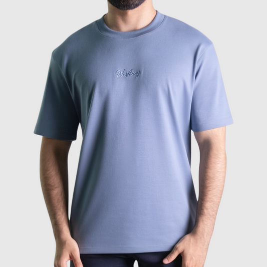 'Signature Tee' - Bleu Mirage