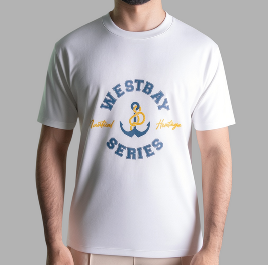 'Nautical Tee' - Blanc Cassé