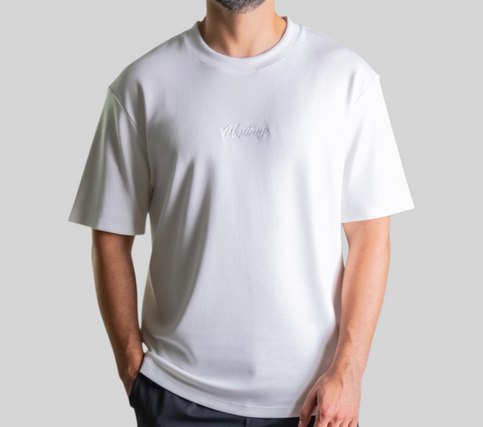 'Signature Tee' - Blanc Cassé