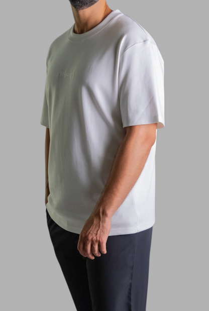 'Signature Tee' - Blanc Cassé