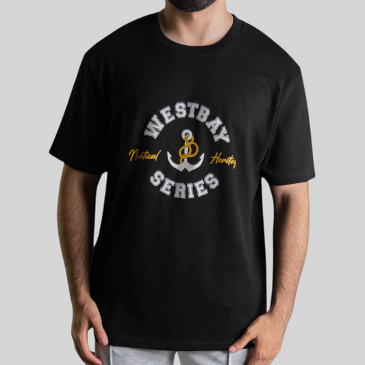'Nautical Tee' - Noir