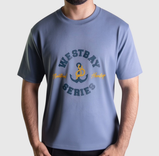 'Nautical Tee' - Bleu Mirage