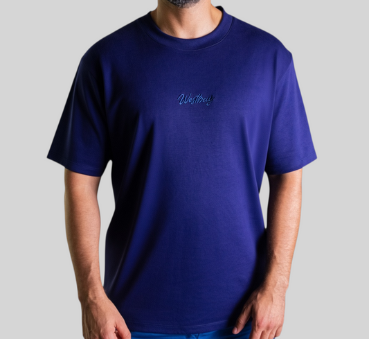 'Signature Tee' - Bleu Marine