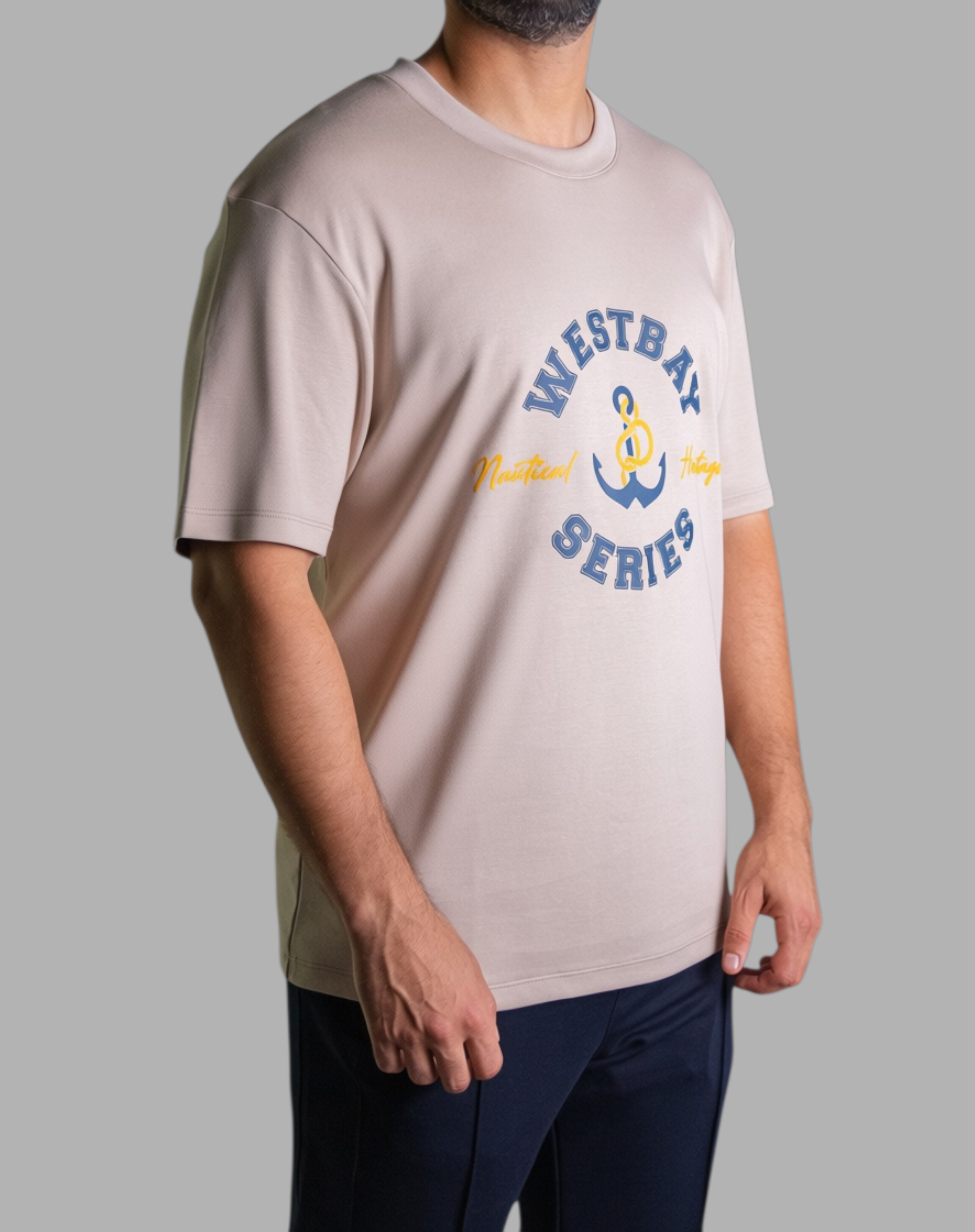 'Nautical Tee' - Beige