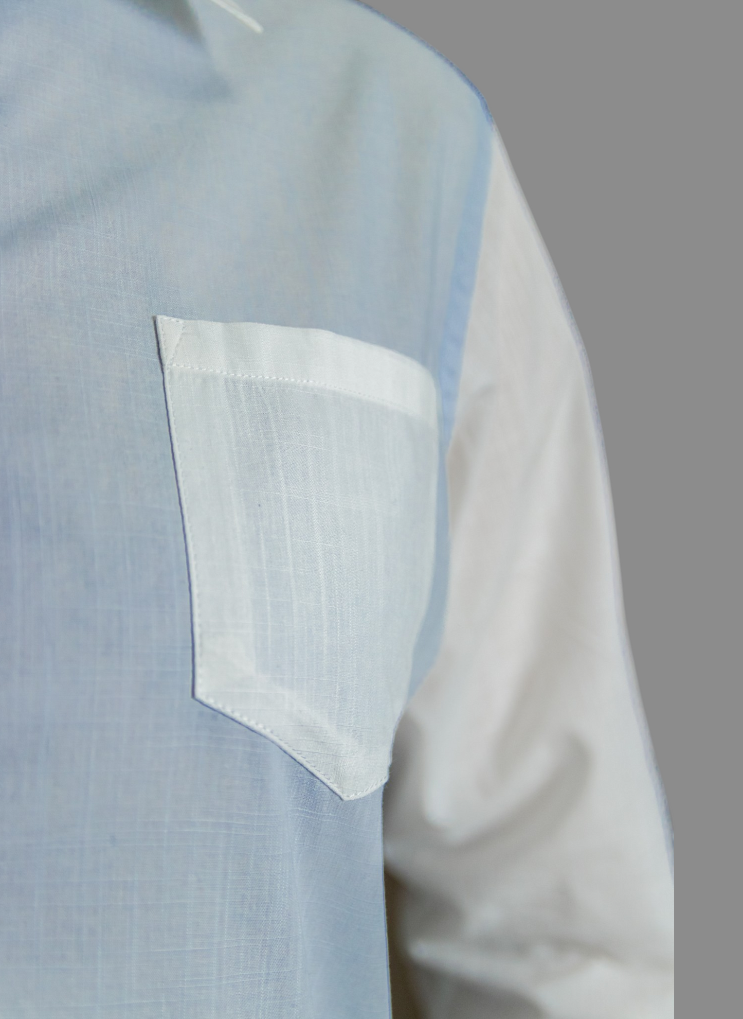 'Horizon Shirt' - Bleu Ciel / Blanc