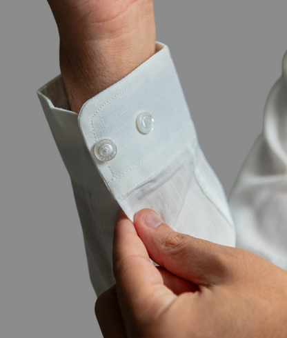 'Horizon Shirt' - Bleu Ciel / Blanc