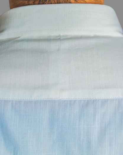 'Horizon Shirt' - Bleu Ciel / Blanc