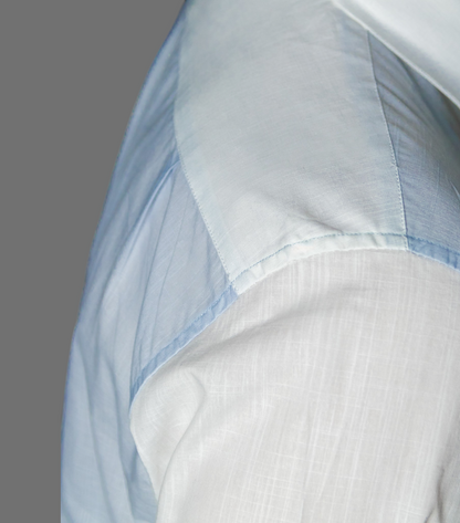 'Horizon Shirt' - Bleu Ciel / Blanc