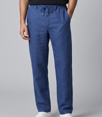 'Cruise Linen Pant' - Bleu Marine