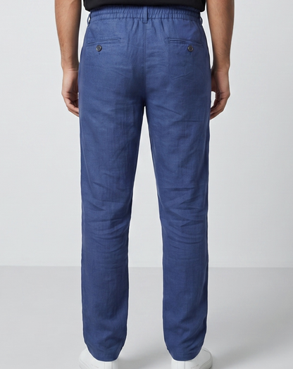 'Cruise Linen Pant' - Bleu Marine