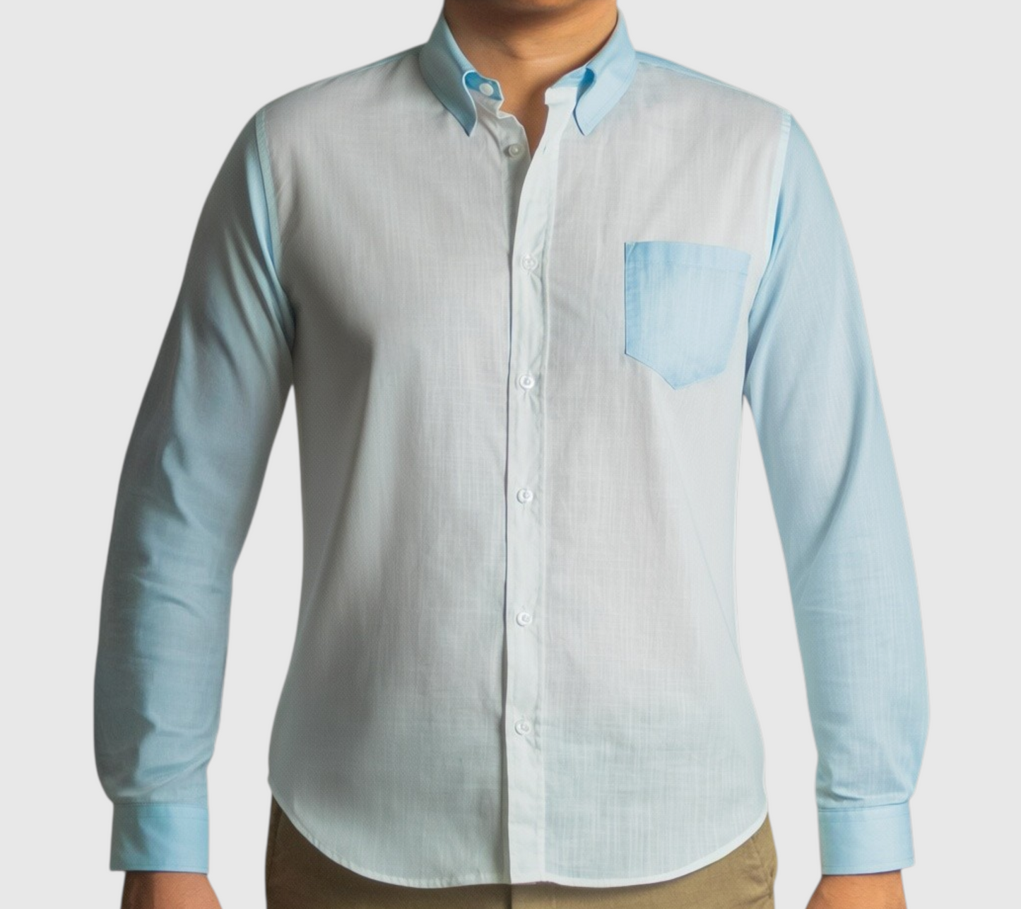 'Horizon Shirt' - Blanc / Bleu Ciel