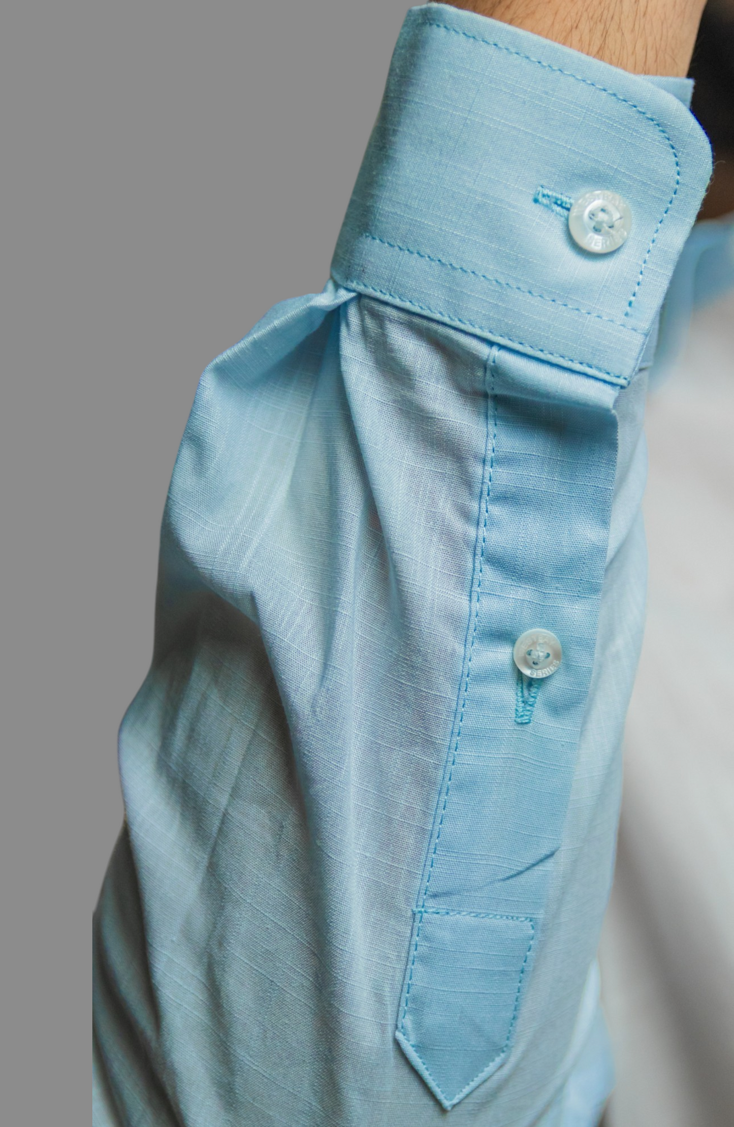 'Horizon Shirt' - Blanc / Bleu Ciel