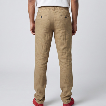'Cruise Linen Pant' - Tabac