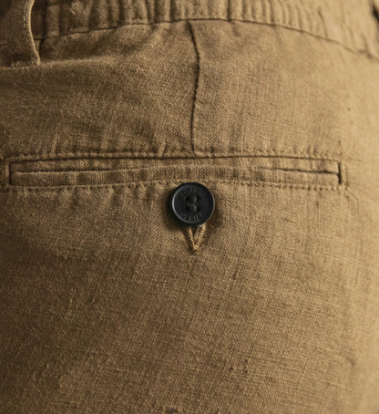 'Cruise Linen Pant' - Tabac