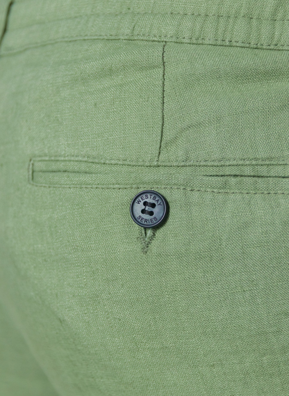 'Cruise Linen Pant' - Vert Sauge