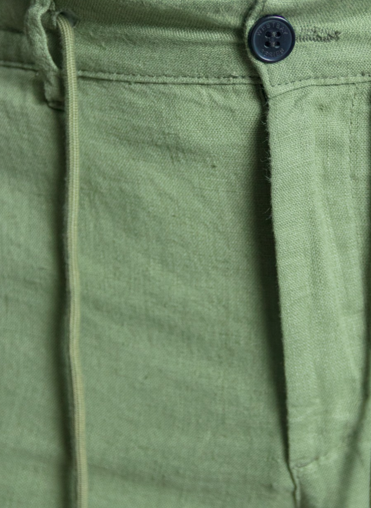 'Cruise Linen Pant' - Vert Sauge