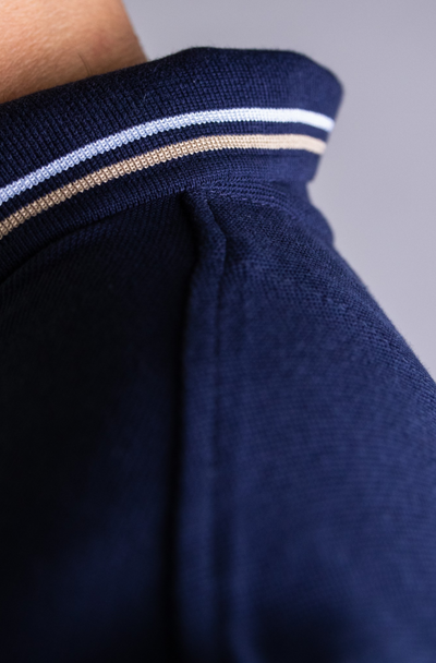 'Anchor Polo Shirt' - Bleu Nuit / Vert Bouteille