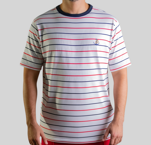 'Anchor T-Shirt' - Rayure Nautique