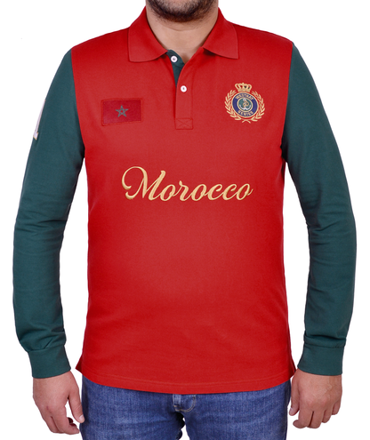 'Morocco Polo Shirt' - Rouge