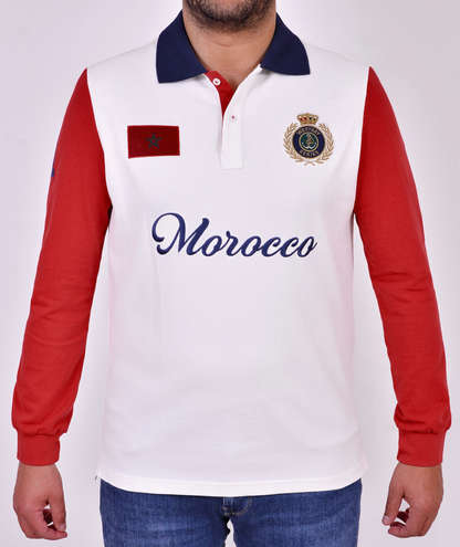 'Morocco Polo Shirt' - Blanc Cassé