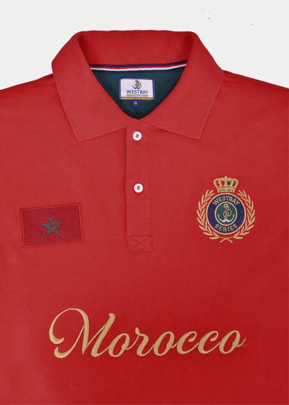 'Morocco Polo Shirt' - Rouge